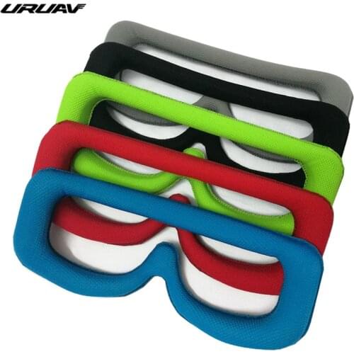 URUAV FPV Goggles Faceplate Lycr Fabric Sponge Pad Replacement w/ Head Strap for Eachine EV200D RC Model Drone Parts Accs