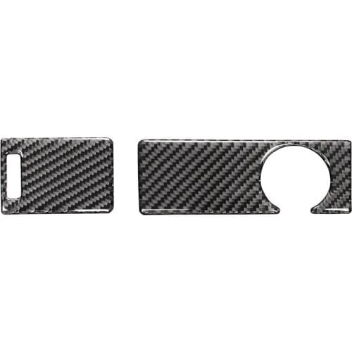 Carbon Fiber Car Engine Start Key Hole Panel Air Outlet Trim Sticker for - A6 2005 2006 2007 2008 2009 2010 2011