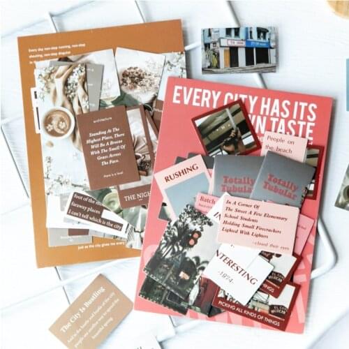 45pcs/lot INS Stickers Vintage junkJournal Stickers Travel Stickers Srapbooking Journal Craft Diary Ablum Decorative Stickers