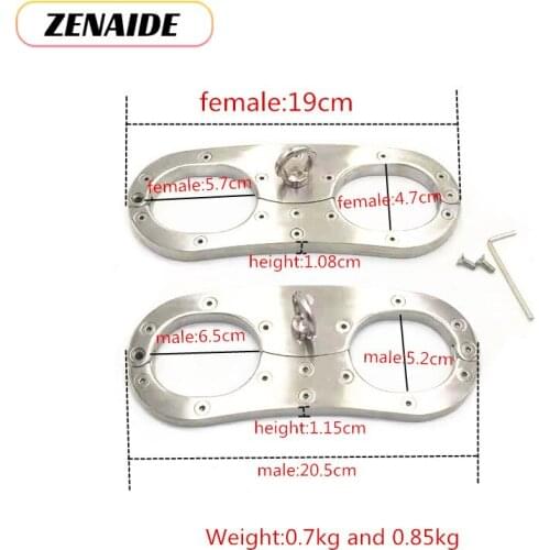 BDSM Stainless Steel Hand Restraint Fetishism Slave Handcuffs Sex Toys