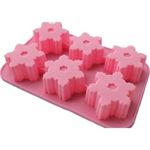 New arrived christmas snowflake cooking tools chocolate ice mold Silicone Mold baking Fondant candy Sugar Craft DIY Cake