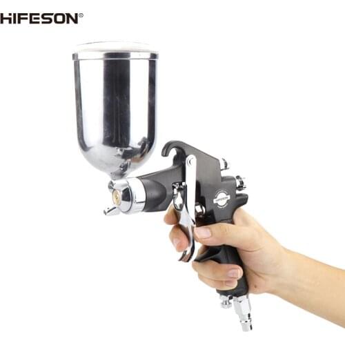 HIFESON High Quality 77G Gravity Pneumatic Spray Gun Paint Spray Gun 400CC Lower Pot 2.0MM Caliber Sprayer