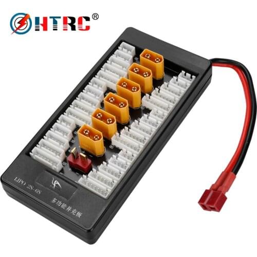 XT60 Parallel Charging Adapter Board 2-6s Lipo batteries Charger Plate for Imax B6 B6AC T-plug Deans Charge board optional
