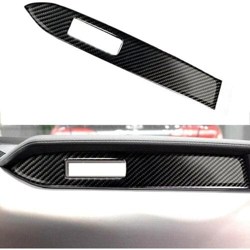 Fit For Ford Mustang 2015-2020 Interior Board Cover Trim Modification Car AccessoriesCarbon Fiber Co-pilot Dashboard Sticker
