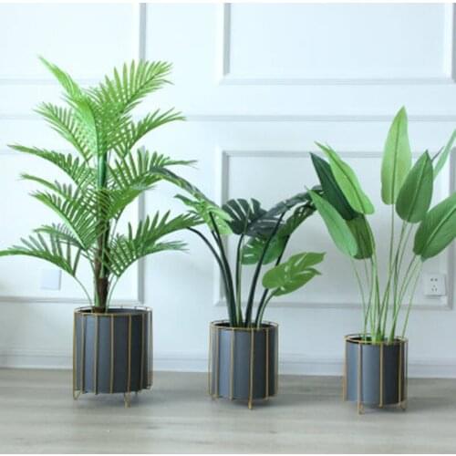 Nordic Flower Balcony Flowers Pot Plant PotsMetal Round Flower Living Room Stand Potted Plants горшок для цвето Plant Pots 화분