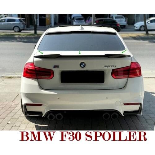 For Bmw 3 Series F30 2012-2019 Spoiler Auto Accessory Universal Spoilers Car Antenna Piano Black For Car Styling Diffüser Flaps