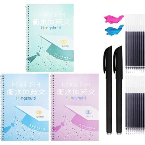 3 Pcs copybook For Calligraphy Books For Kids Word Childrens Book Handwriting Children writing Learning English Practice Book