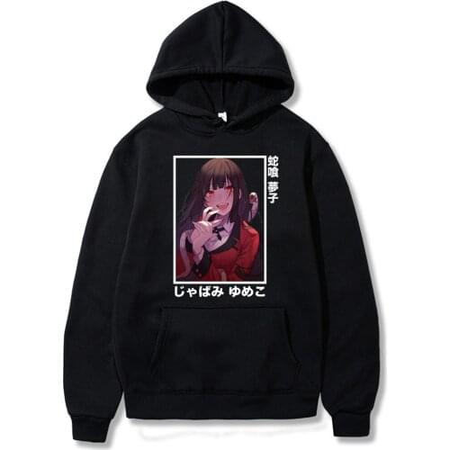 Harajuku Hoodie Kakegurui Printed Long Sleeve High Quality Hoodies Streetswear Anime Hoodie Sweatshirt