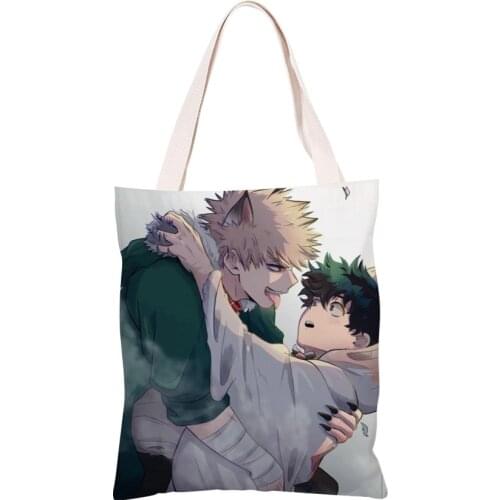 Japan Comic My Hero Academia canvas Bag Model Shopping Shoulder bag family Gift