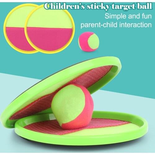 1Set Sucker Sticky Ball Toy Outdoor Sports Catch Ball Game Set Throw And Catch Parent-Child Interactive Outdoor Toys For Kids