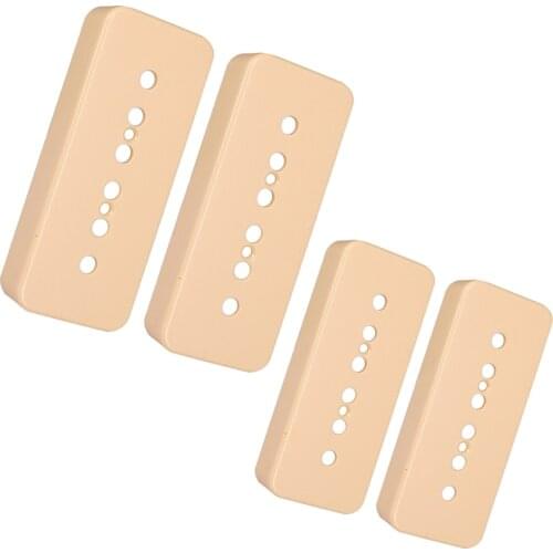 2 Pieces Electric Guitar Single Coil 6 Holes Pickup Cover 50/52mm for P90 Pickup Parts