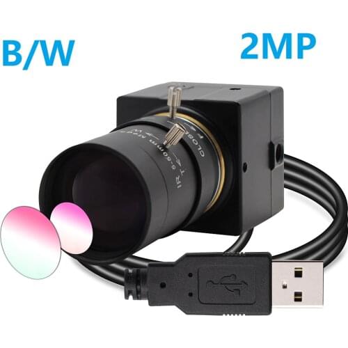 2MP Full HD Webcam CMOS OV2710 high speed 30fps/60fps/120fps Black and White Monochrome 2.8-12mm Varifocal lens Usb Camera UVC