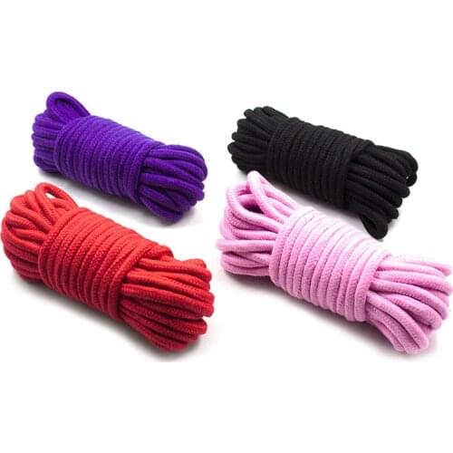 BDSM Bondage Soft Cotton Rope 5m/10 m Cotton Rope Female Adult Sex products Slaves Adult Games Binding Rope Role-Playing Sex Toy