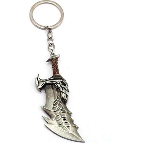 New Ares KRATOS Chaos Blade Weapon Keychain Cool Metal Dynamic Gift Mens Chaveiro Keychain Game Jewelry Car Keyring