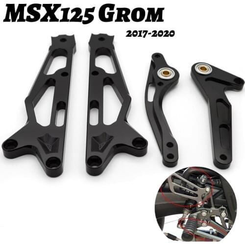 CNC Adjustable Gear Shift Shifter Lever + Wing For Honda MSX125 MSX 125 2017-2020 Motorcycle Rearset Foot Peg Shifters Levers