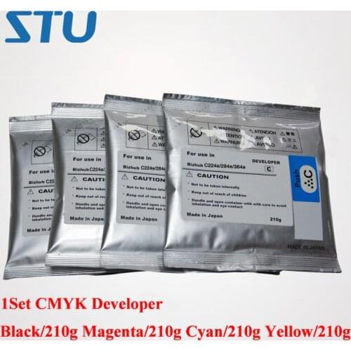DV512 1Set 210g/1bag CMYK Compatible Developer for Konica Minolta bizhub C454 C554E BH C454 C554E BHC454 BHC554E