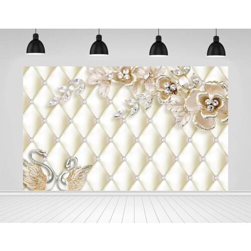 Scopiso Photography Backdrops Pink Headboard Bed Diamond Pattern Flowers Butterfly Birthday Background Photo Studio Props