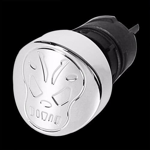Chrome Rudyness Skull Billet Oil Dipstick Tank Plug Cap For Harley 04-16 17 Sportster Iron Forty eight Sportster XL 883 1200