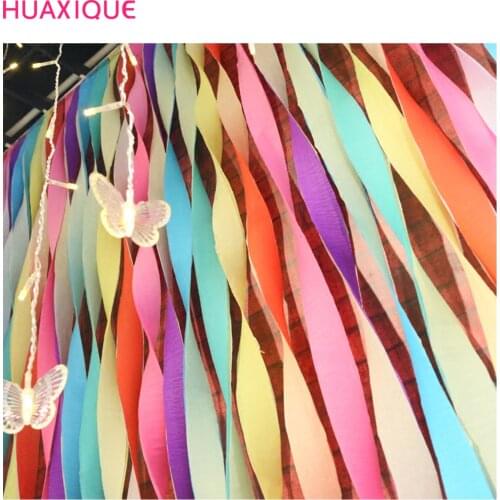 25/9m Origami Crinkled Crepe Paper Craft DIY Flower Make Wrapping Fold Scrapbook Wedding Party Backdrop Decor Colored Roll Paper