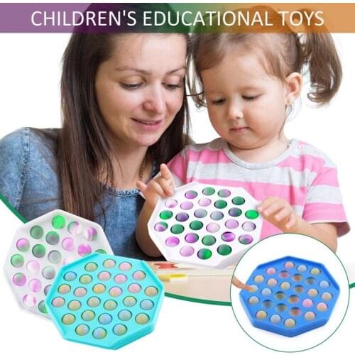 Colorful Push Pops Fidget Bubble Sensory Squishy Stress Reliever Autism Needs Anti-stress Pop Rainbow Adult Kids Toys Gifts