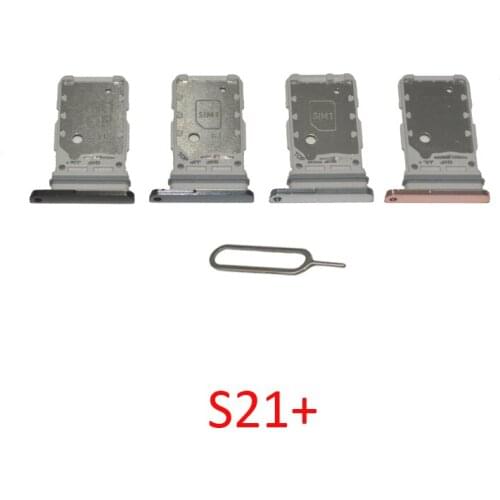 Phone SIM Card Tray Adapter For Samsung Galaxy S21+ Original New Housing Micro SD Card Reader Holder Replace Parts With Pin
