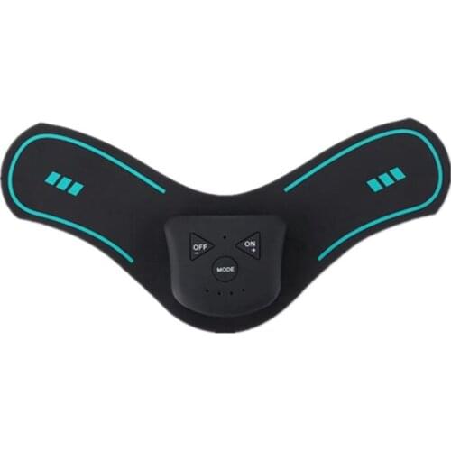 Mini Chargeable Electric Neck Cervical Vertebra Massager Pad Shiatsu Electrode Tens Pulse Relax Muscle Training Massage Tool