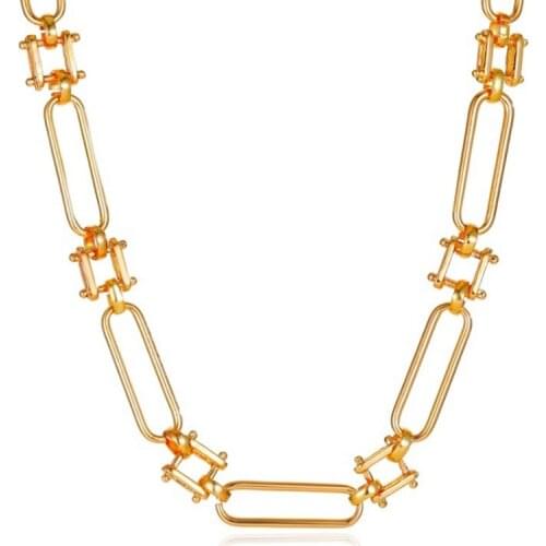 Fashion Clavicle Necklace Classic Gold Color Chain Necklaces for Women Chain Jewelry Golden Chain Necklaces