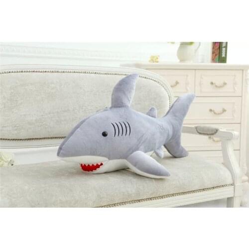 Ocean gray shark about 80cm plush toy doll shark throw pillow t8888