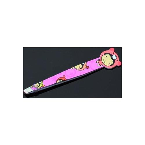 Cartoon Figure Slant tip Eyebrow Tweezer for moustache hair remover false Eyelashes clip Facial Nose Makeup Beauty Tool Eyebrow