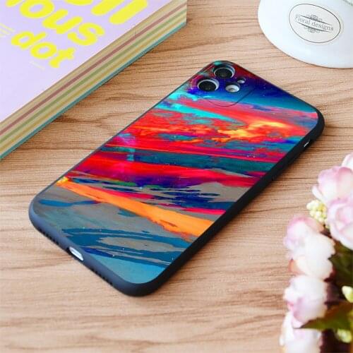 For iPhone Nebula Print Soft Matt Apple iPhone Case 6 7 8 11 12 Plus Pro X XR XS MAX SE