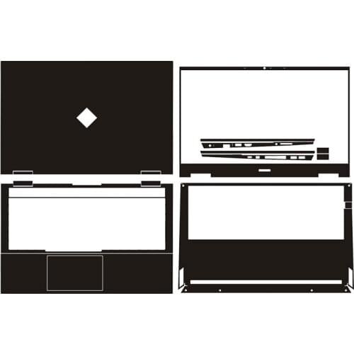 Carbon fiber Laptop Sticker Skin Decals Cover Protector for HP 15-en0034AX 15.6"