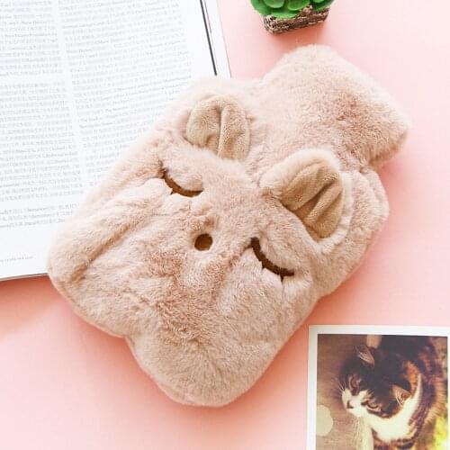 2020 New Portable Cartoon Cute Hot Water Bag Soft Plush Hot Water Bottle Durable Hand Warmer Winter Warm Household Items