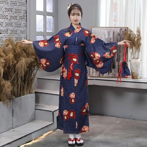 New Female Cosplay Love Live Costume Japanese Kimono Traditional Women Dress Japan Style Long Robe Folk Dance Costume DQL1419