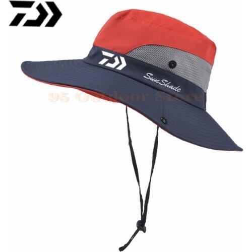 DAIWA New Foldable Bucket Hat Fishing Cap Summer Sun Protection Anti-UV Hat Sunhat For Men Fisherman Hats Quick-dry Mens Hat