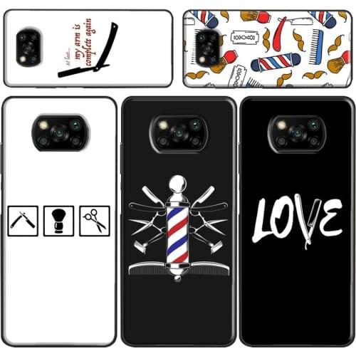 Barber Pole Scissor Comb Razor Case For Xiaomi Redmi Note 7 8 9 Pro A 8T 9S 9C K30 Mi 10 Ultra Note 10 Lite POCO X3 F2