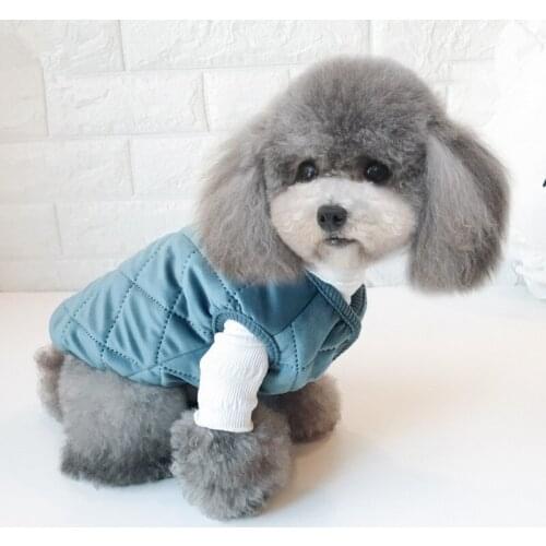 Plus Dog Vest Velvet Fashion Warm Pet Clothes Autumn and Winter Small Puppy Clothes Dog Cotton Jacket for Small Size Dog Clothes