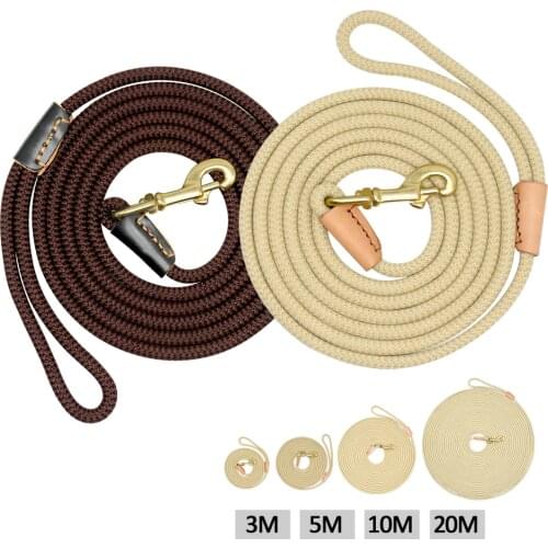 Nylon Dog Leash Running Tracking Non-Slip Long Leads Nylon Training Walking Leads 3m 5m 10m 15m For Medium Large Dogs Heavy Duty