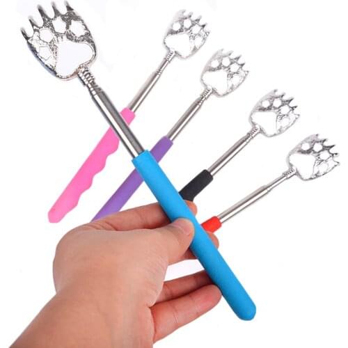 Practical Handy Stainless Telescoping Massage Self Back Scratcher Bear Claw Back Itching Scratchers Multicolor Back scratcher
