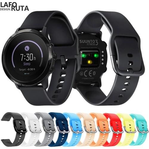 Laforuta Sport Silicone Watch Band for Suunto 3 Fitnes Samsung Galaxy Watch Active Strap 20mm Quick Release Bracelet 2019 Newest