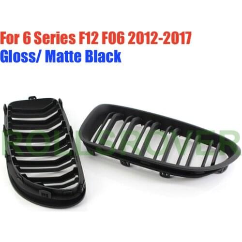 ROLLSROVER Front Bumper Grille Grill For 6 Series F12 F06 2012-2017 Double Strip Car Performance