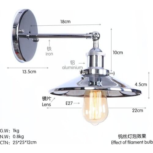 Retro Vintage Modern Wrought Iron Wall Lamp LED Decorative Interior Lighting Bedside Wall Light Living Room / Bedroom / Aisle