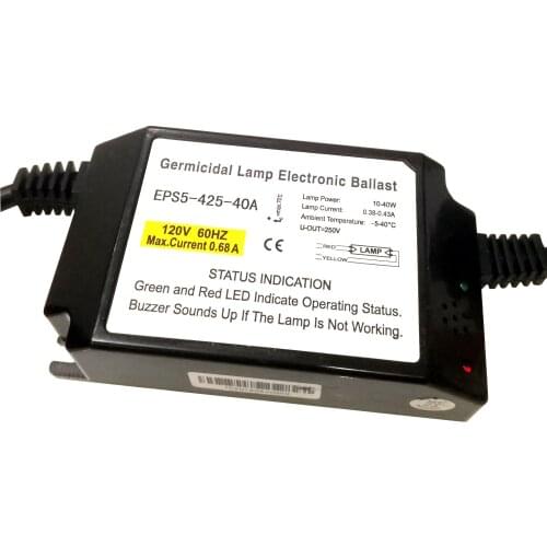 TEPRO EPS5-425-40A Germicidal Lamp UV Electronic Ballasts 120V 10-40W Lighting Starter for 1 Lamp with LED Indicator, US Plug