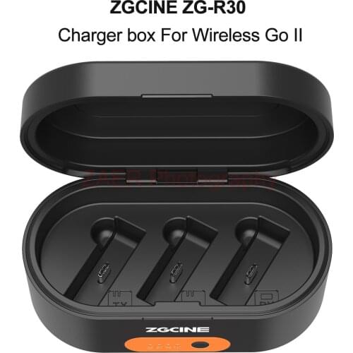 ZGCINE ZG-R30 Charger Box for Rode Wireless GO I II Microphone with 3400mAh Built-in Battery Portable Fast Charging Case Box