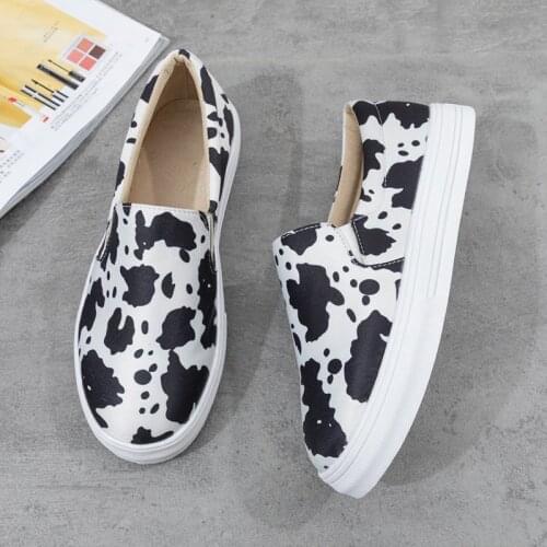 Womens Autumn Casual Shoes Woman Fashion Female Slip-On Flat Platform Shoes Flats Leopard Print Serpentine Zapatos De Mujer