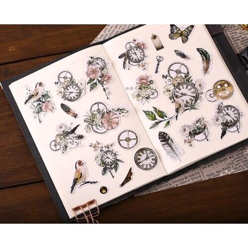 21PCS Old city flower mini Stickers Crafts And Scrapbooking stickers book Student label Decorative sticker DIY Stationery