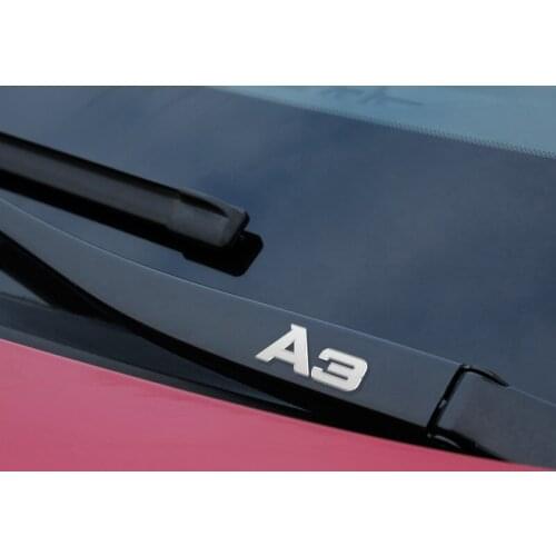 Car Metal Emblem Window Wiper Stickers Reflective Decor Decals For Audi A3 8p 8v 8l Accessories Car Styling