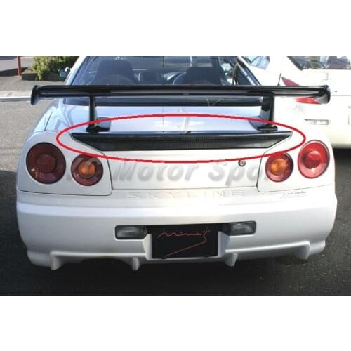 Car Accessories Carbon Fiber MNS Style Trunk Spoiler Fit For 1999-2002 R34 GTT GTR Rear Spoiler Ducktail