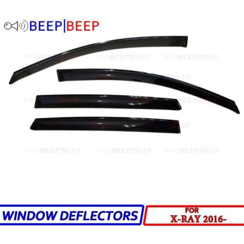 For Lada X-Ray 2016- car window deflectors sun guard rain wind vent visor cover car styling accessories