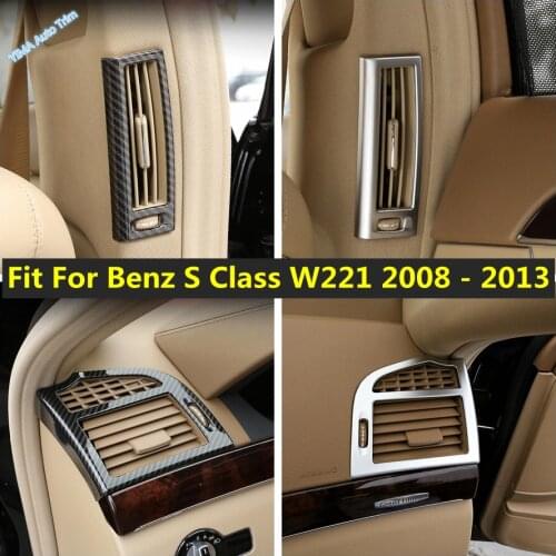 B Pillar + Dashboard Air Conditonnal Vent Cover Trim AC Outlet Panel Decoration Frame For Mercedes Benz S Class W221 2008 - 2013