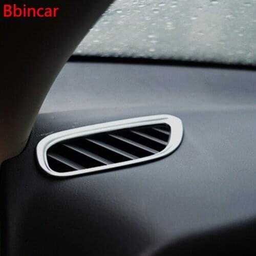 Bbincar ABS Chrome Dashboard Air Vent Outlet Cover Bezel Frame Molding 2pcs For Mitsubishi Outlander 2013 2014 2015 2016 2017